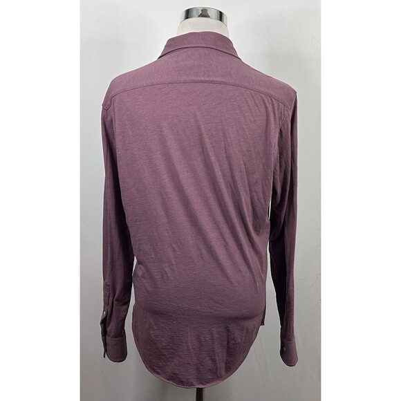 Bonobos Medium Soft Jersey Button Front Shirt Pale Red Poly Cotton Blend - Picture 5 of 6